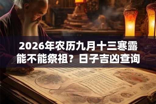 2026年农历九月十三寒露能不能祭祖?日子吉凶查询 2026年农历九月十三寒露能不能祭祖?日子吉凶查询