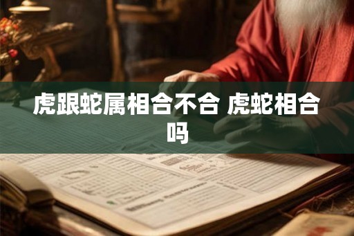 虎跟蛇属相合不合 虎蛇相合吗