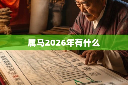 属马2026年有什么
