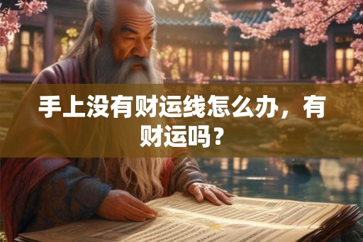 手上没有财运线怎么办，有财运吗？