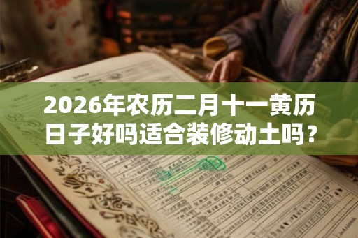 2026年农历二月十一黄历日子好吗适合装修动土吗？