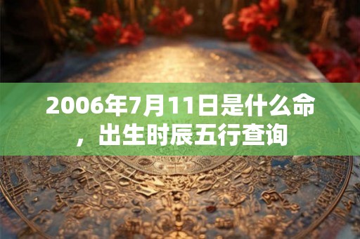 2006年7月11日是什么命,出生时辰五行查询 2006年7月11日是什么命,出生时辰五行查询