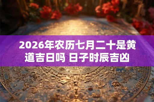 2026年农历七月二十是黄道吉日吗 日子时辰吉凶 2026年农历七月二十是黄道吉日吗 日子时辰吉凶
