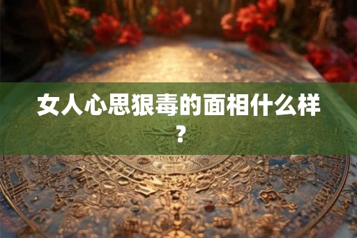 女人心思狠毒的面相什么样? 女人心思狠毒的面相什么样?