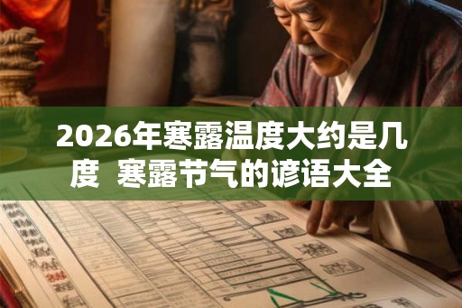 2026年寒露温度大约是几度  寒露节气的谚语大全