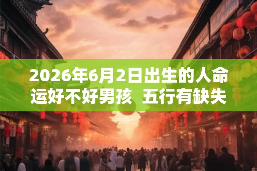 2026年6月2日出生的人命运好不好男孩 五行有缺失吗 2026年6月2日出生的人命运好不好男孩 五行有缺失吗