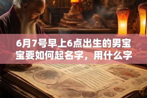6月7号早上6点出生的男宝宝要如何起名字，用什么字好