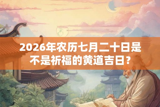 2026年农历七月二十日是不是祈福的黄道吉日？