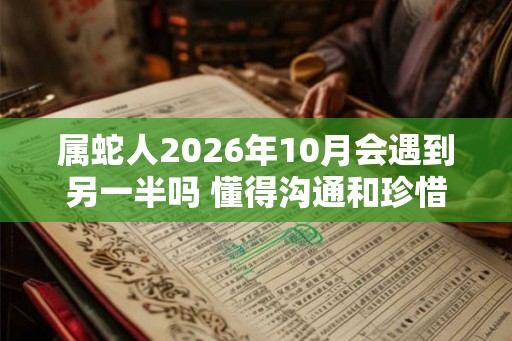 属蛇人2026年10月会遇到另一半吗 懂得沟通和珍惜 属蛇人2026年10月会遇到另一半吗 懂得沟通和珍惜