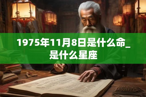 1975年11月8日是什么命_是什么星座