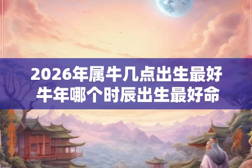 2026年属牛几点出生最好 牛年哪个时辰出生最好命 2026年属牛几点出生最好 牛年哪个时辰出生最好命