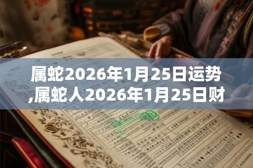 属蛇2026年1月25日运势,属蛇人2026年1月25日财运,生肖蛇2026年1月25日运势 属蛇2026年1月25日运势,属蛇人2026年1月25日财运,生肖蛇2026年1月25日运势