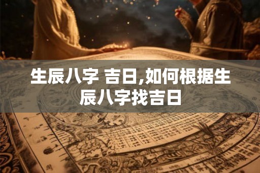 生辰八字 吉日,如何根据生辰八字找吉日 生辰八字 吉日,如何根据生辰八字找吉日