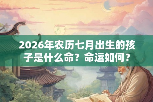 2026年农历七月出生的孩子是什么命？命运如何？