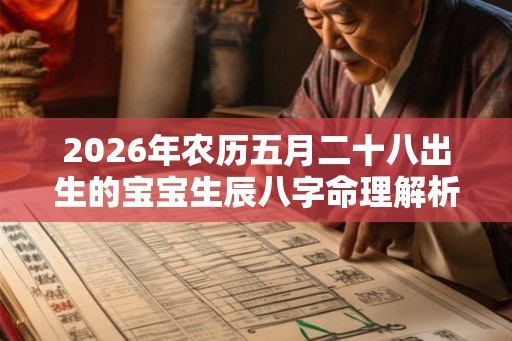 2026年农历五月二十八出生的宝宝生辰八字命理解析