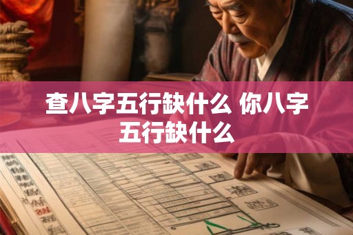 查八字五行缺什么 你八字五行缺什么 查八字五行缺什么 你八字五行缺什么