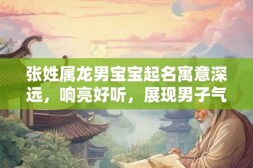 张姓属龙男宝宝起名寓意深远，响亮好听，展现男子气概