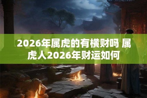 2026年属虎的有横财吗 属虎人2026年财运如何 2026年属虎的有横财吗 属虎人2026年财运如何