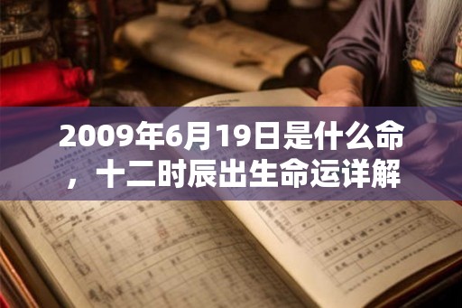 2009年6月19日是什么命，十二时辰出生命运详解