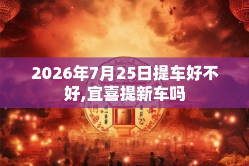 2026年7月25日提车好不好,宜喜提新车吗