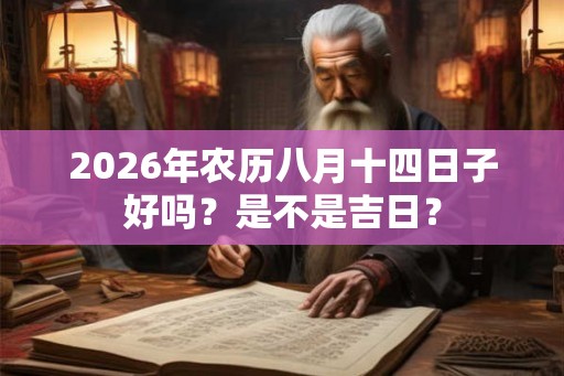 2026年农历八月十四日子好吗？是不是吉日？