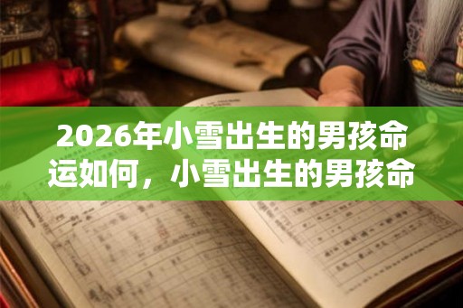 2026年小雪出生的男孩命运如何，小雪出生的男孩命理解析