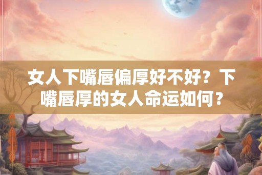 女人下嘴唇偏厚好不好?下嘴唇厚的女人命运如何? 女人下嘴唇偏厚好不好?下嘴唇厚的女人命运如何?