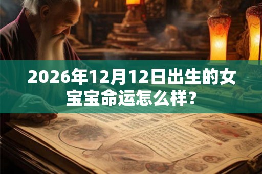 2026年12月12日出生的女宝宝命运怎么样？