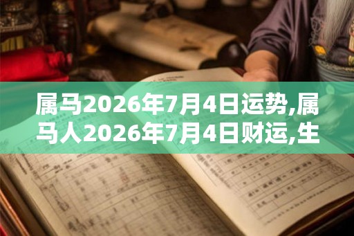 属马2026年7月4日运势,属马人2026年7月4日财运,生肖马2026年7月4日运势 属马2026年7月4日运势,属马人2026年7月4日财运,生肖马2026年7月4日运势