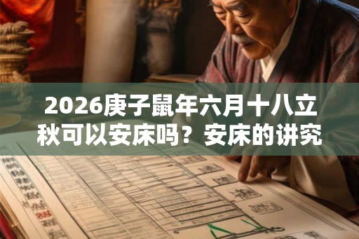2026庚子鼠年六月十八立秋可以安床吗？安床的讲究大全？