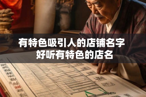 有特色吸引人的店铺名字  好听有特色的店名