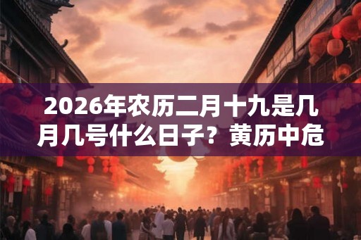 2026年农历二月十九是几月几号什么日子？黄历中危日是什么意思？