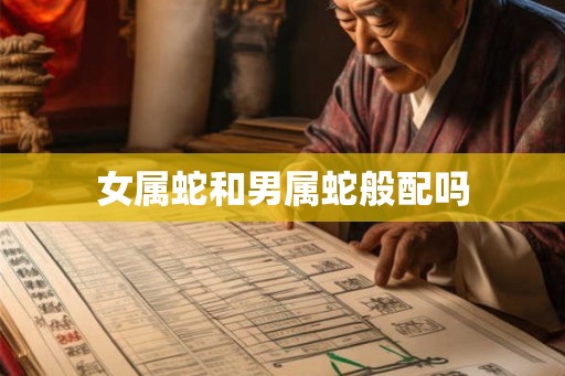 女属蛇和男属蛇般配吗