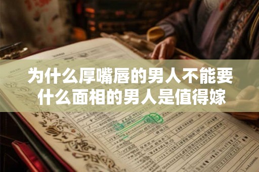 为什么厚嘴唇的男人不能要 什么面相的男人是值得嫁的人