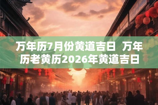 万年历7月份黄道吉日 万年历老黄历2026年黄道吉日查询 万年历7月份黄道吉日 万年历老黄历2026年黄道吉日查询