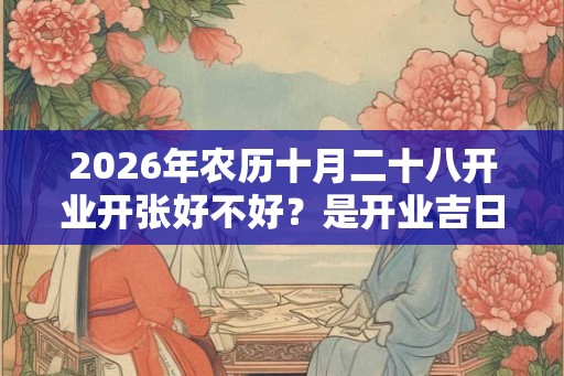 2026年农历十月二十八开业开张好不好？是开业吉日吗？