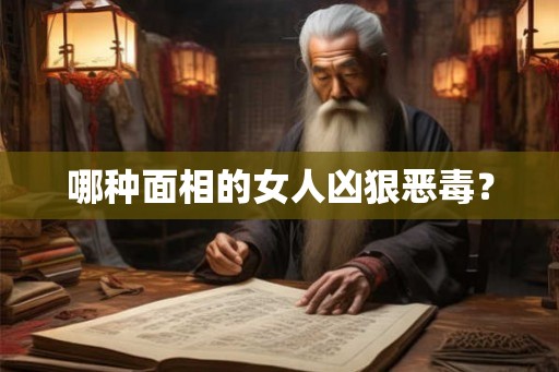 哪种面相的女人凶狠恶毒？