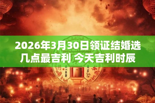 2026年3月30日领证结婚选几点最吉利 今天吉利时辰