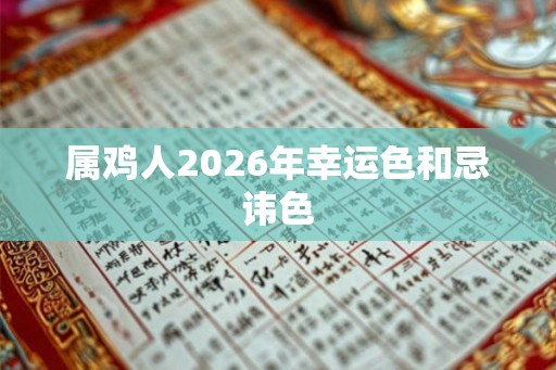 属鸡人2026年幸运色和忌讳色