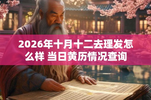 2026年十月十二去理发怎么样 当日黄历情况查询