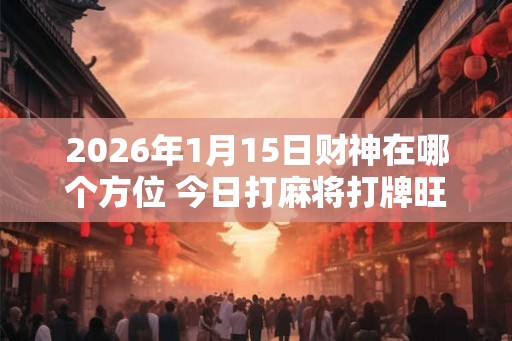 2026年1月15日财神在哪个方位 今日打麻将打牌旺运方位