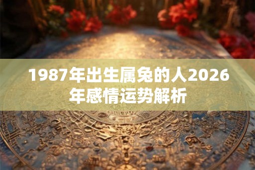 1987年出生属兔的人2026年感情运势解析 1987年出生属兔的人2026年感情运势解析