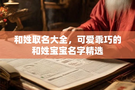 和姓取名大全，可爱乖巧的和姓宝宝名字精选