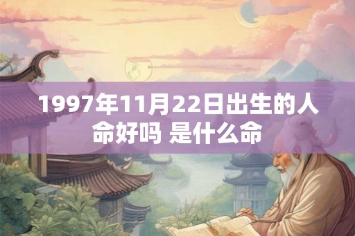 1997年11月22日出生的人命好吗 是什么命