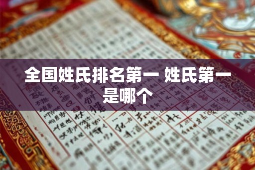 全国姓氏排名第一 姓氏第一是哪个
