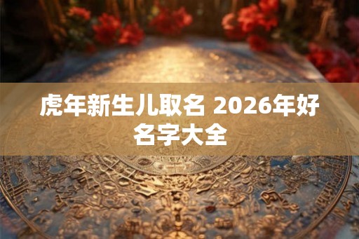 虎年新生儿取名 2026年好名字大全