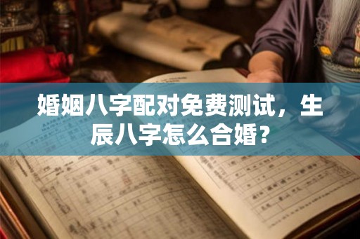 婚姻八字配对免费测试，生辰八字怎么合婚？