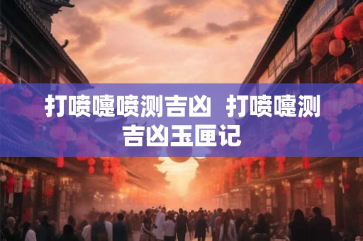 打喷嚏喷测吉凶 打喷嚏测吉凶玉匣记 打喷嚏喷测吉凶 打喷嚏测吉凶玉匣记