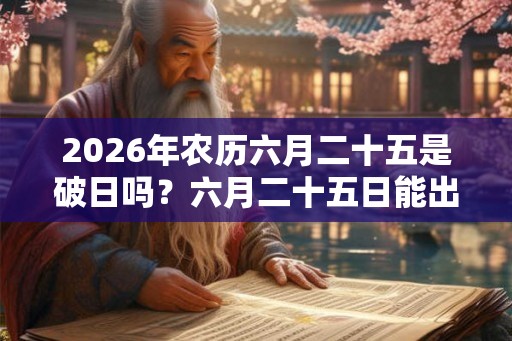 2026年农历六月二十五是破日吗？六月二十五日能出殡吗？