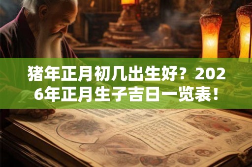 猪年正月初几出生好？2026年正月生子吉日一览表！